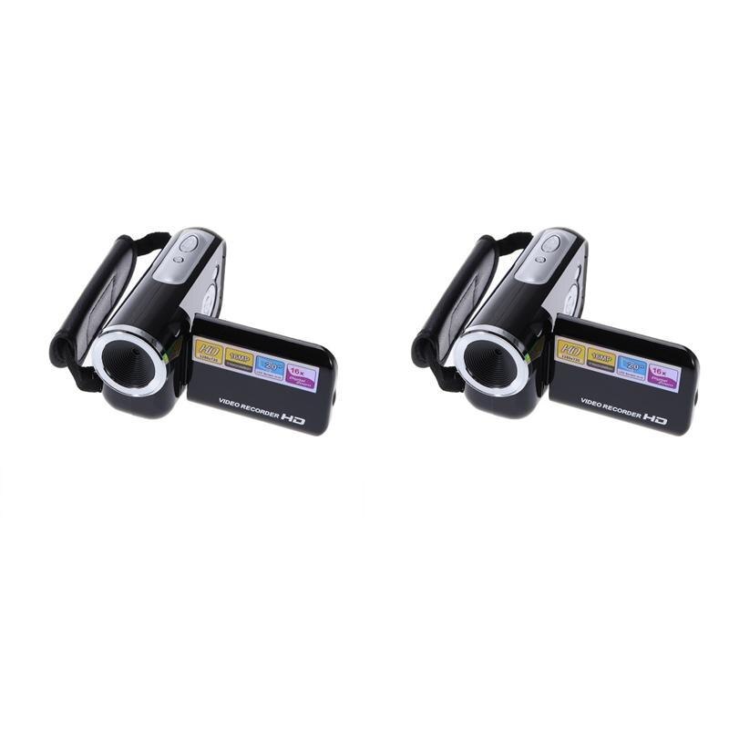 3pcs Mini Video DV videocamera palmare 16 milioni di pixel fotocamera digitale LED Flash Zoom digitale 2.0 pollici (nero): 2 Pcs