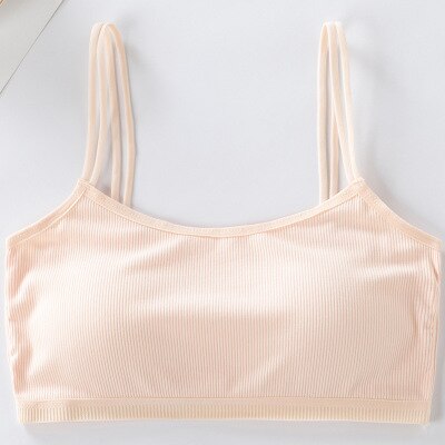 Gutt jenter BH tenåringetone trening bh sommer tenåringsundertøy tenåringetone undertøy Vest bh adolescente undertøy pubertet klær 8-14 år: beige