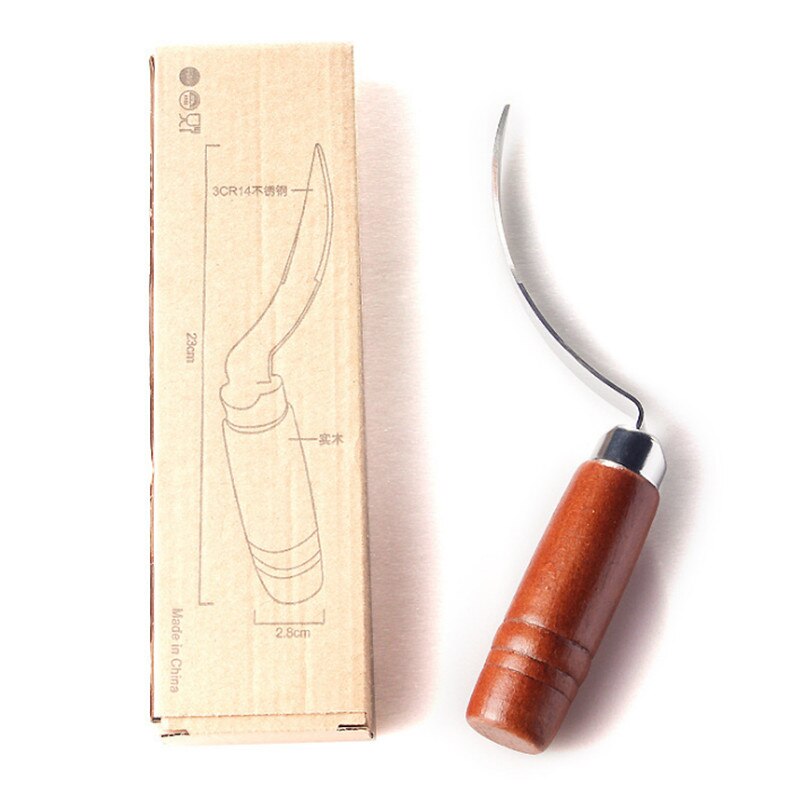 Stainless Steel Multifunctional Coconut Shell Opener Sharp Blade Coconut Meat Remover Coconut Cutter Set For Kitchen Beech