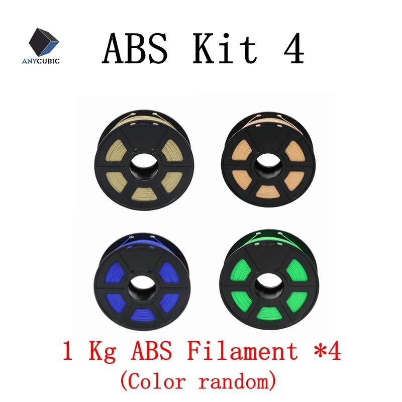ANYCUBIC 3D printer ABS filament Kit 1.75mm 1kg Solid Plastic Printing Rubber Consumables 3D Printing Material Color Optional