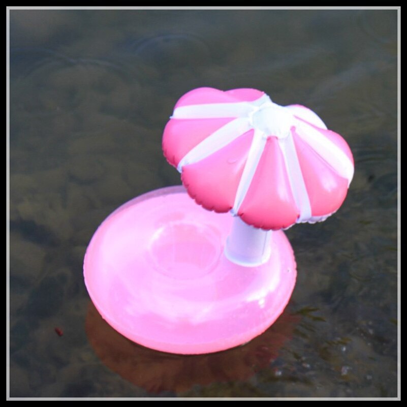Uppblåsbar kopp drink sommar pool flyta paraply träd dryck kopp hållare flyta mini drink pool leksak utomhus simning strand leksak