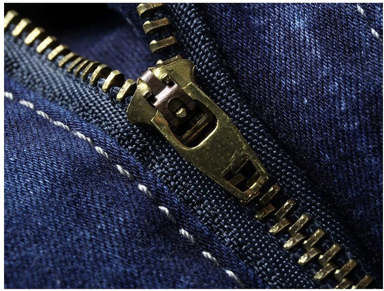Mænds mærke afslappet kinesisk drage maleri farverig bomuld denim mønster print blå slim fit jeans