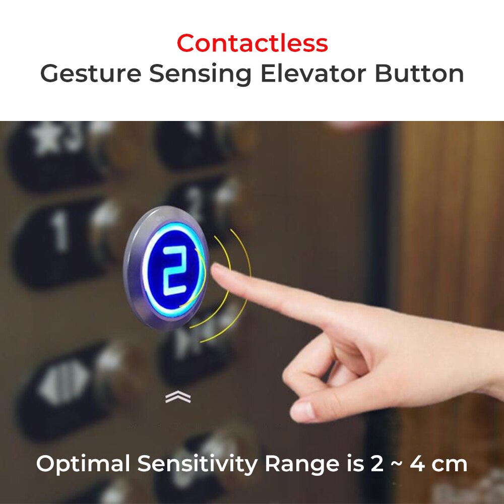 Touchless Sensor Elevator Round Push Button IP68 Waterproof Control Buttons Stainless Steel Doorbell Switch Sensor Door Button