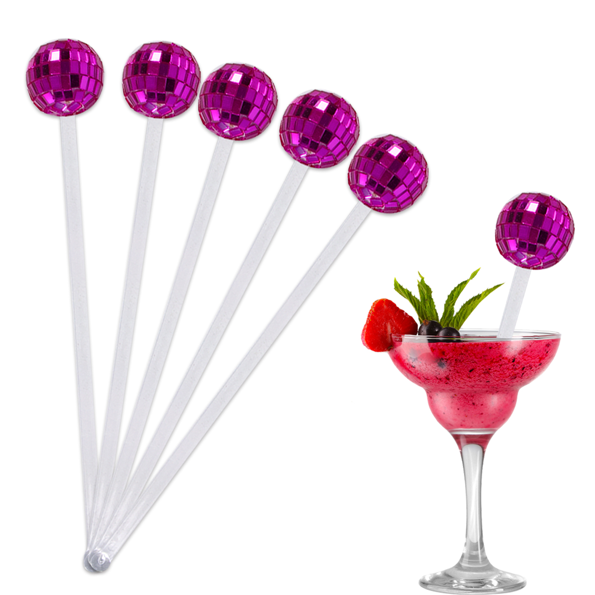 Disco Party Balls Drinking Cups Straws Cupcake Topper Cocktail Stirrers Retro Disco Themed Dance Party Birthday Party Supplies: Gold