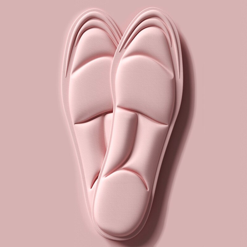 Comfort Memory Foam Orthopedische Inlegzolen Voor Schoenen Vrouwen Mannen Platte Voeten Arch Ondersteuning Plantaire Fasciitis Massage Sport Schoen Pads: Pink Color / EU35-40 for Women