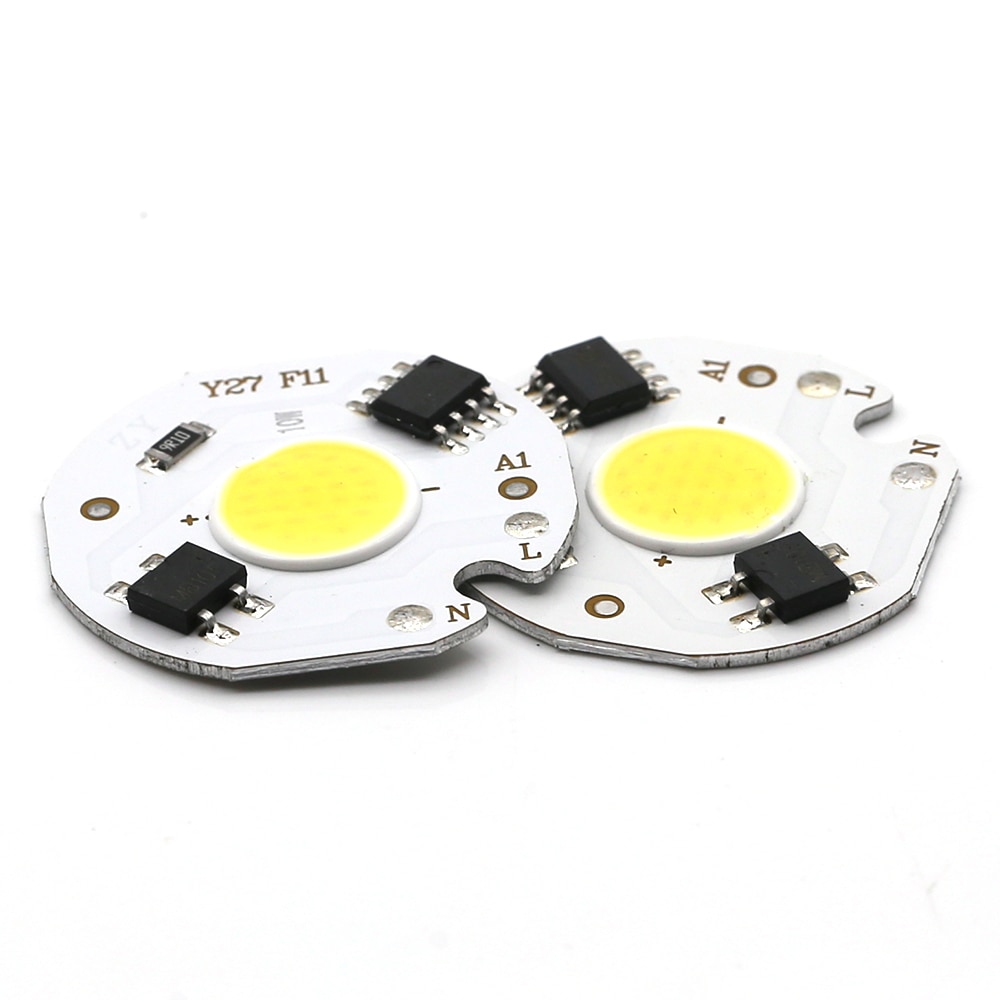 5 stk cob chip led lampe 3w 5w 7w 10w 12w y27 lampada led chip 220v 240v ip65 input smart ic til diy led flood lys spotlight