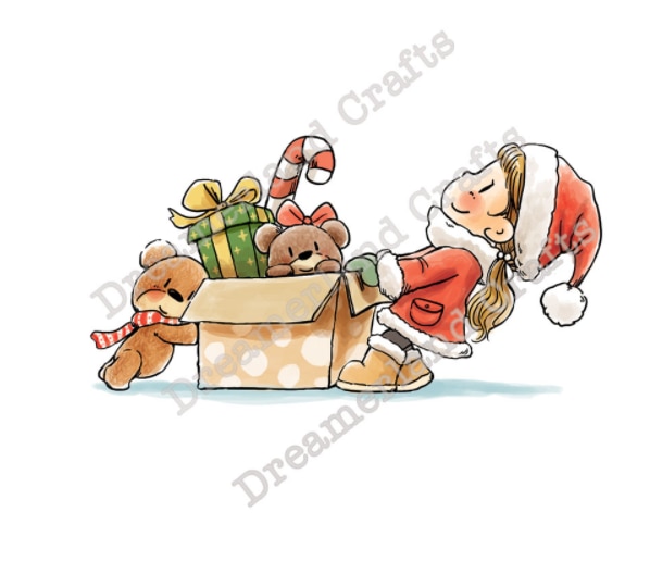 10x8 Girl bear Transparent Clear Silicone Stamp Seal for DIY scrapbooking photo album Decorative clear stamp