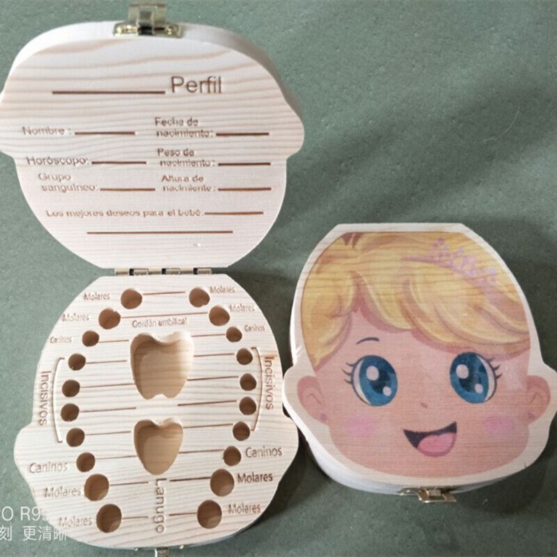 Log geschilderde baby tand dozen baby haar navelstreng souvenir dozen baby tand collection dozen baby souvenirs
