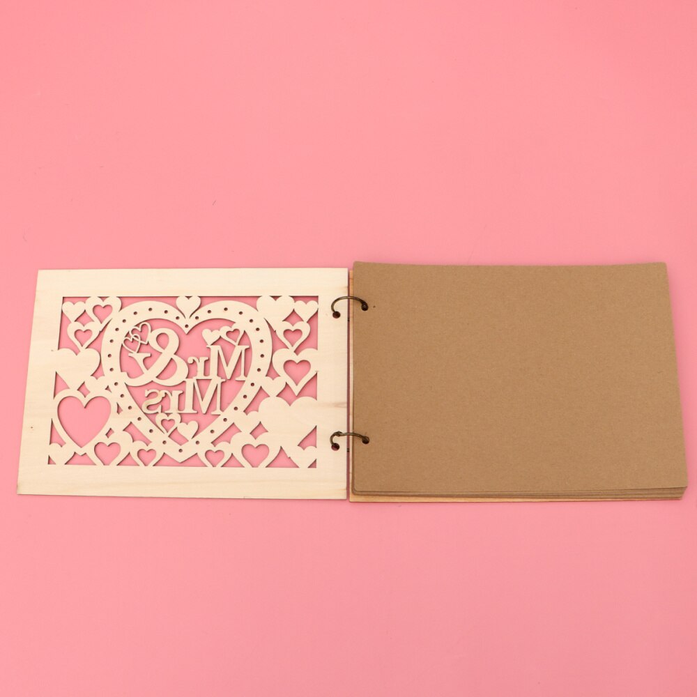 1PC mariage livre d'or évider invité connexion-in livre artisanat cahier pour fête mariage Banquet proposition: Picture 3