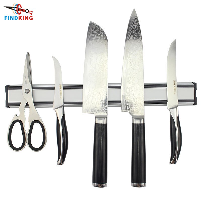 Lot De 3 Barres Magnétiques 33cm Pour Couteaux De Cuisine - Montage Mural, Acier Inox, Aimant Puissant - Noir