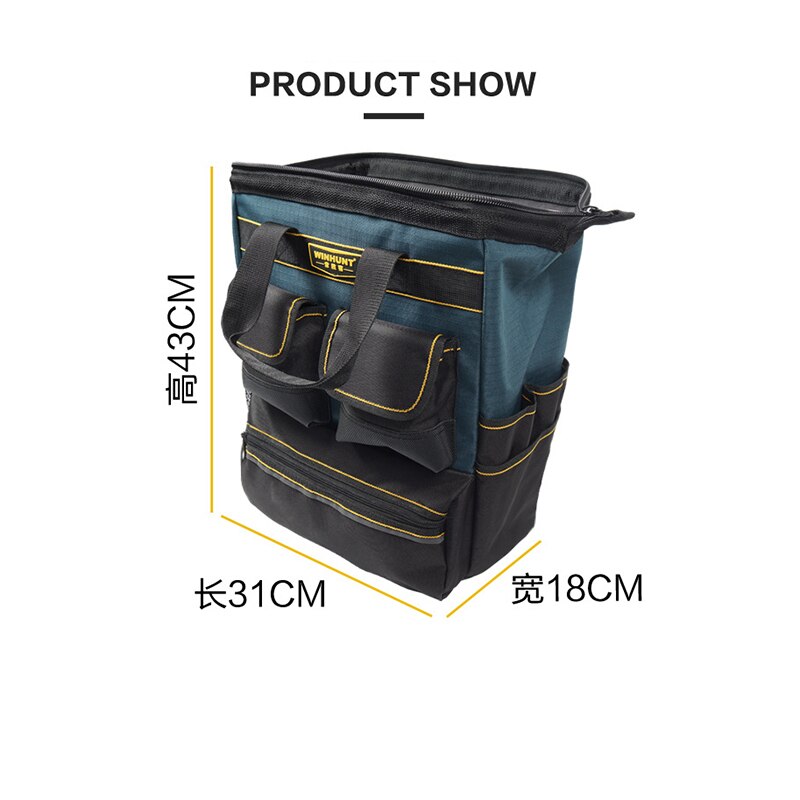 Tool Backpack Bag Waterproof Tool Bags Multifunction knapsack With 21 Pockets Universal Electrician Shoulder Tool Bag