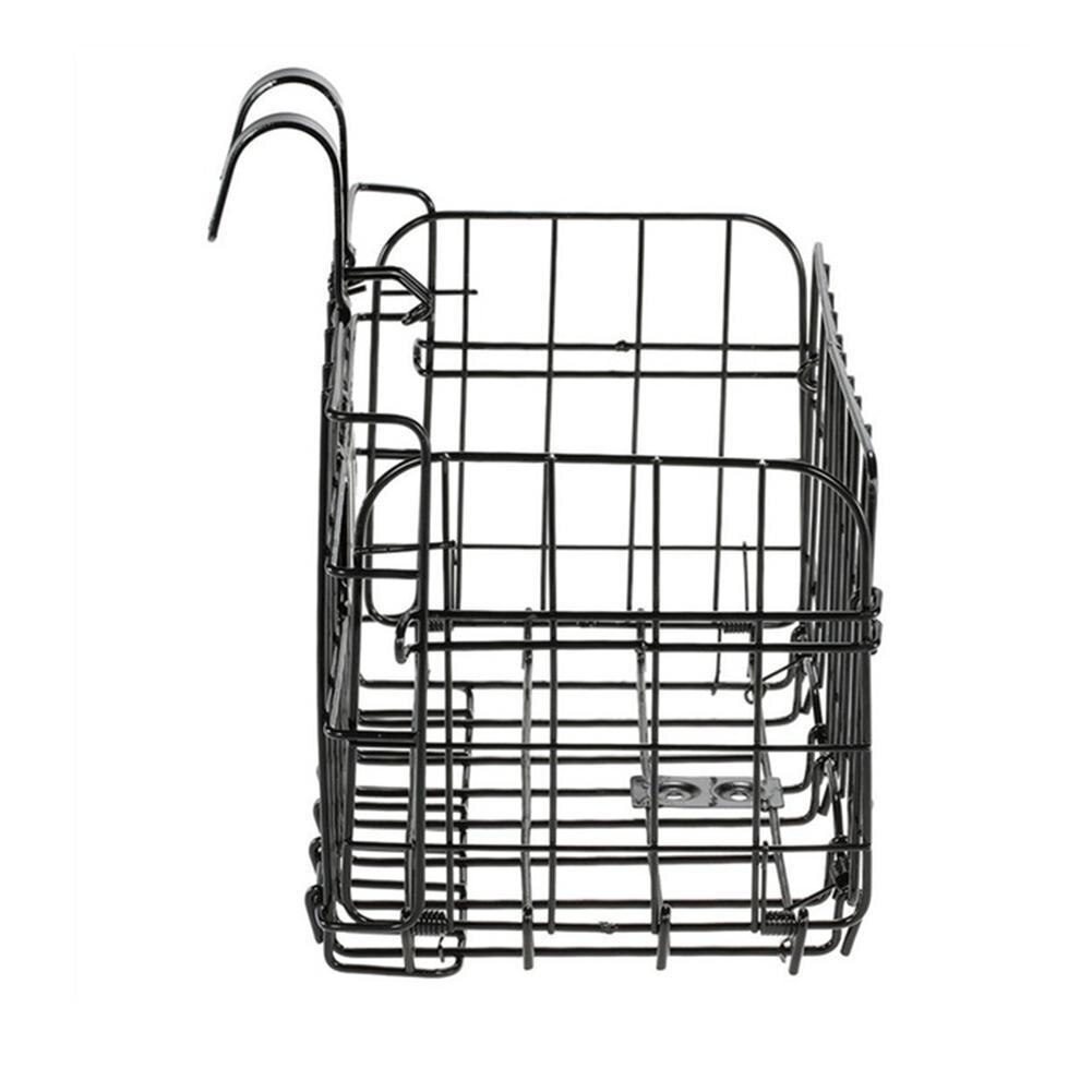 Cykelkurv forreste bag taske foldbar metal wire taske opbevaring cykelkurv mountainbike transport  d3 s 0