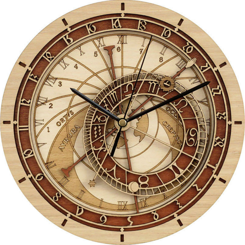 Astronomico Antico Orologio Sul Muro per vita Camera Movimento Silenzioso Orologio Da Parete Creativo/retrò Del Quarzo 3D Orologio Da Parete complementi Arredo Casa