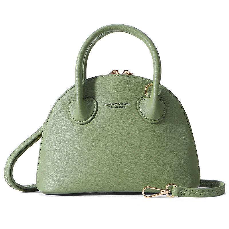 Weichen Shell Handtas Vrouwen Zacht Leer Messenger Crossbody Schoudertas Dames Tote Sac Bolsa Vrouwelijke Hand Tas: Green