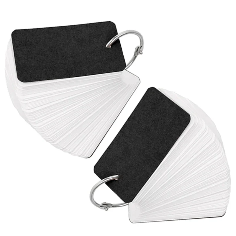 400-100Sheets Flash Cards Portable Index Cards with Ring Study Note Memo Pad Kraft Paper Notecards for Studying School Supplies: Red