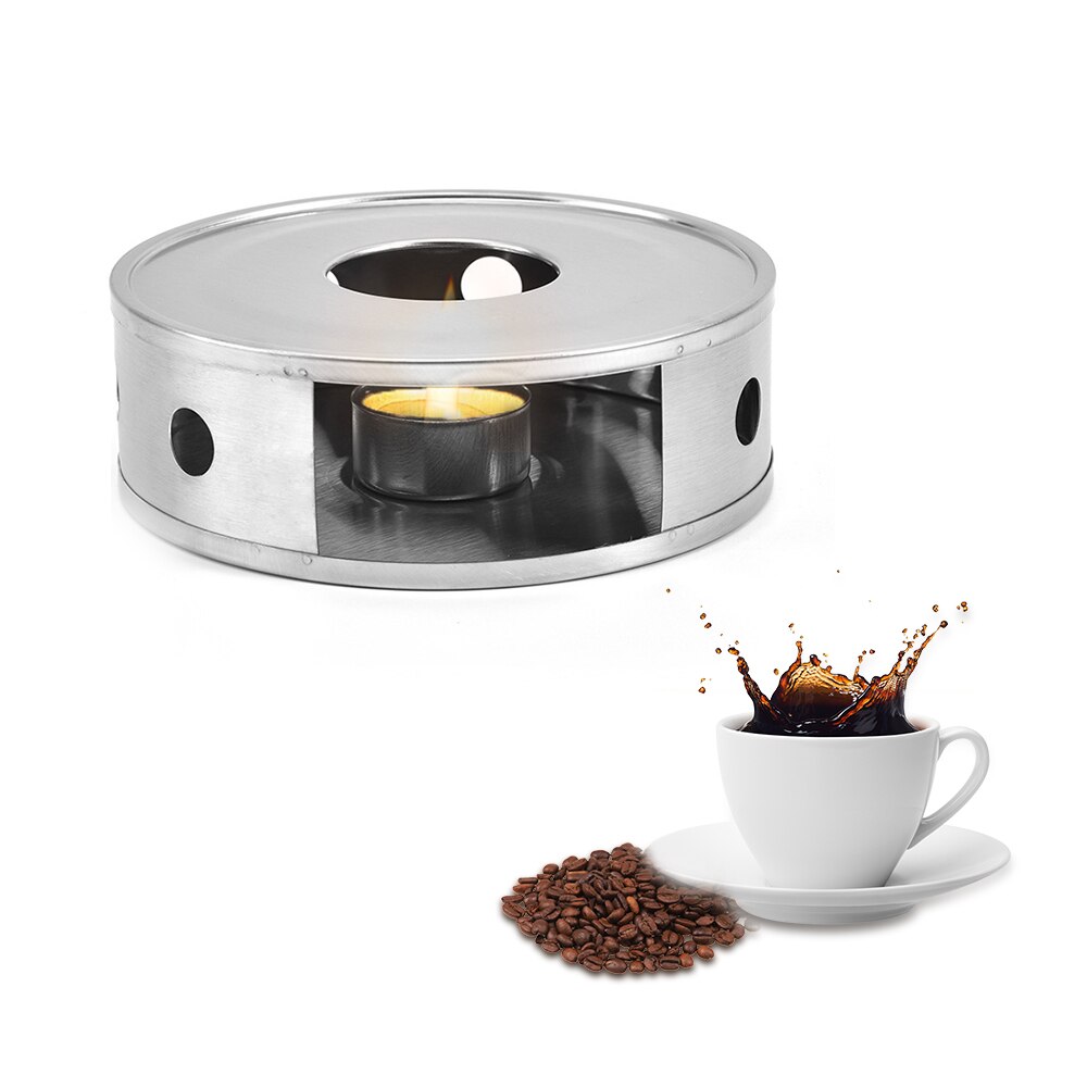 Universal Tea Stove Stainless Steel Tea Warmer Stand Milk Heater Teapot Heating Candle Base for Tea and Coffee Pots