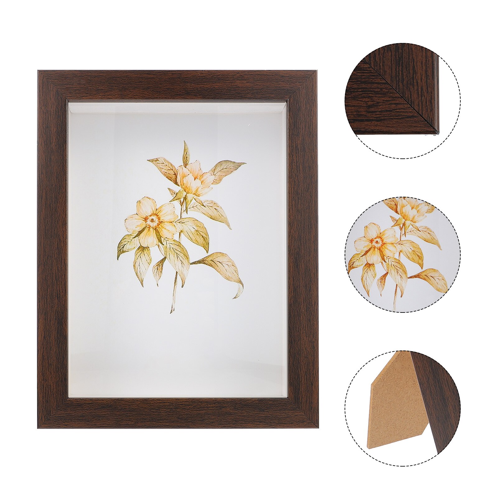 7inch Shadow Box Frame Display Case for Display Keepsakes Photo Dried Flowers