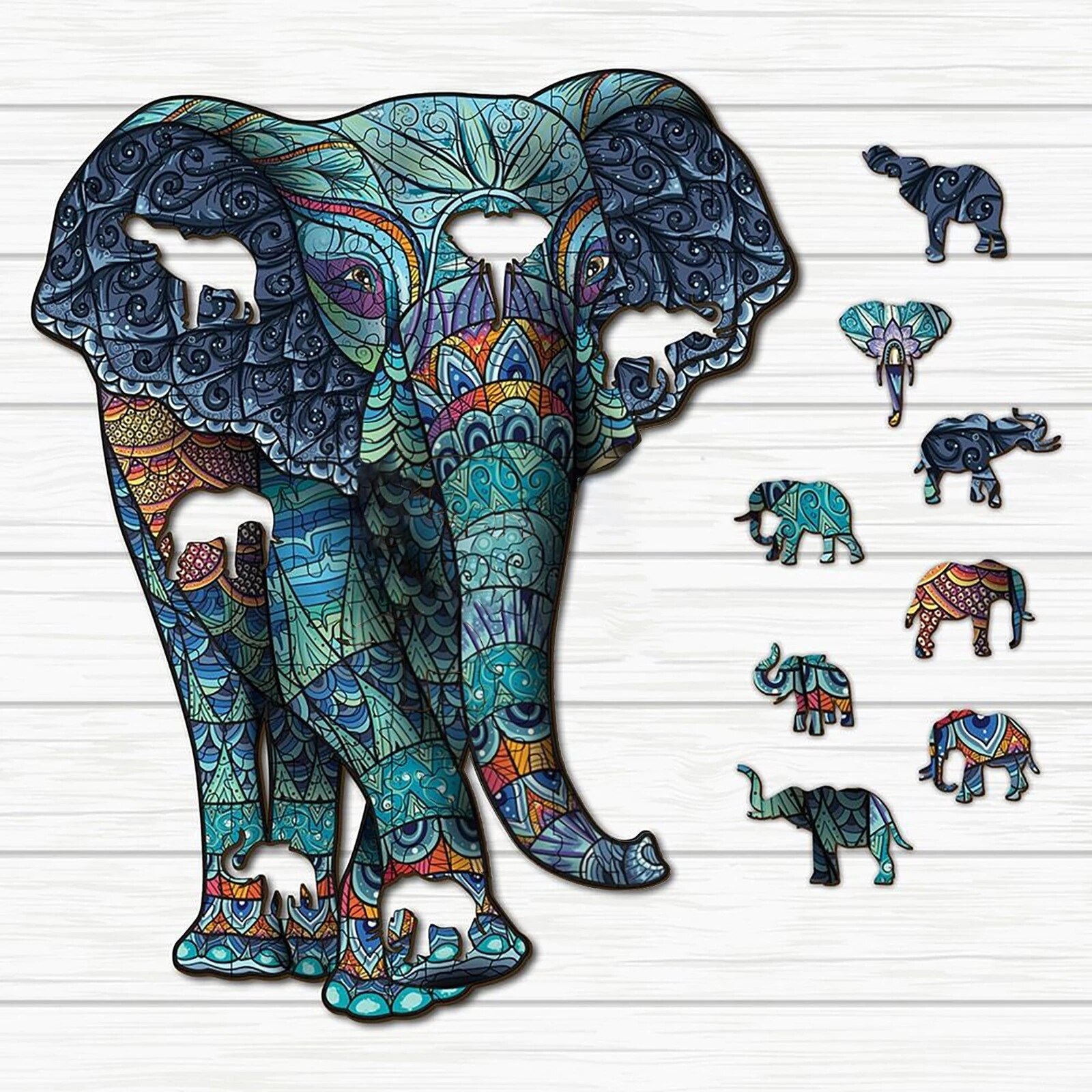 3D Animal Puzzle DIY Wooden Jigsaw Puzzles Kids Bear Owl Elephant Animal Shape Puzzles For Adults Kids Birthday Home Decor