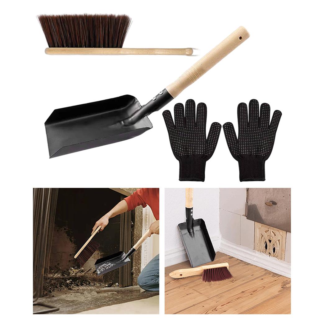 Shovel and Hearth Brush Set, Hearth Tidy Set, Fireplace Shovel and Brush, Fireplace Tool Set, Brush Pan Set, Firepit Tool
