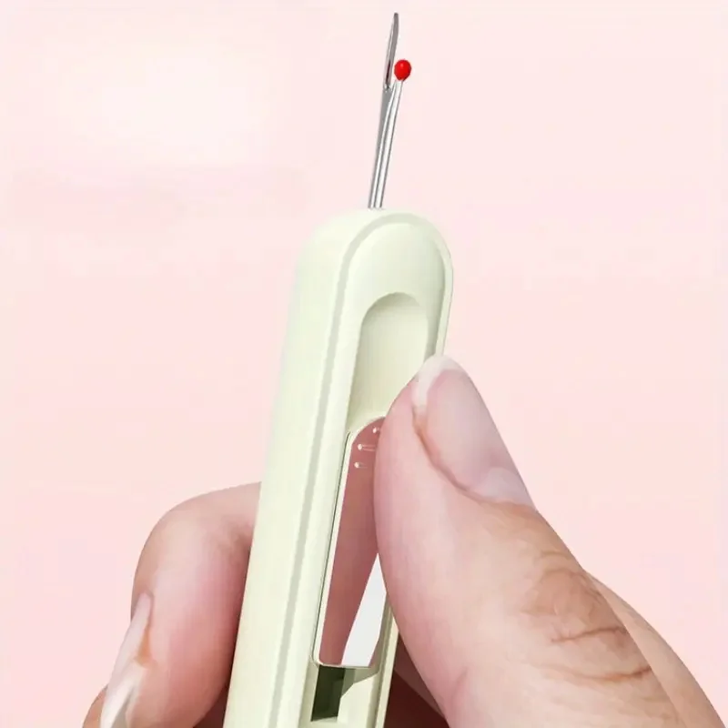 2in1 Hand Sewing Needle Threader and Seam Ripper Easy Threading and Stitch Removal Tool for Seniors Durable Sewing Accessory