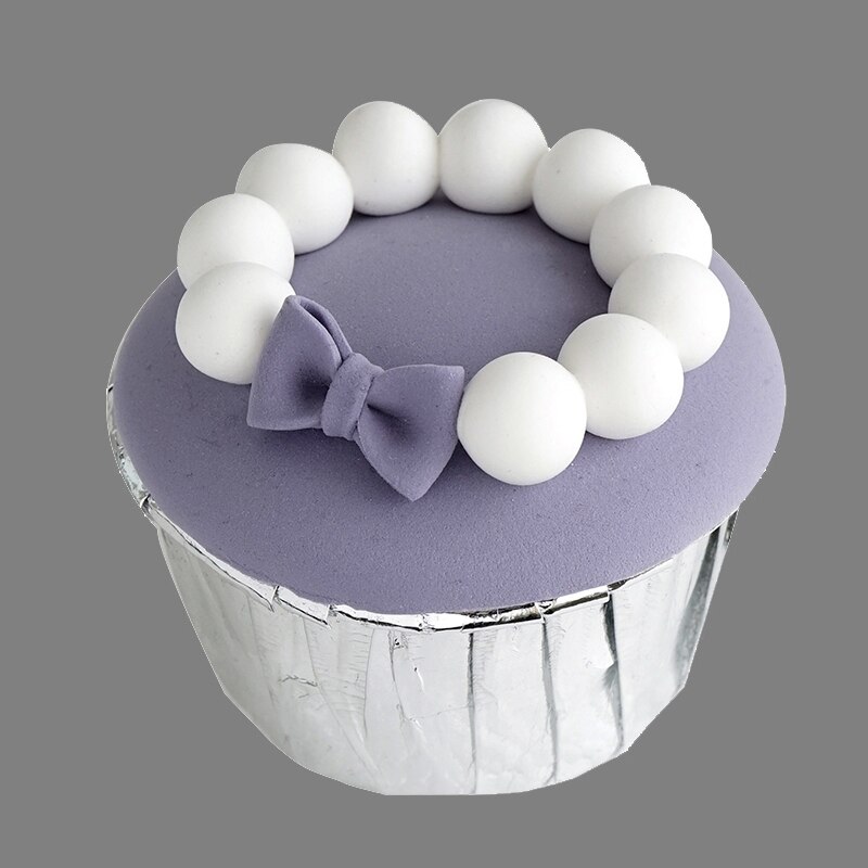 Paars simulatie fondant cake Cupcake model: Chocolade