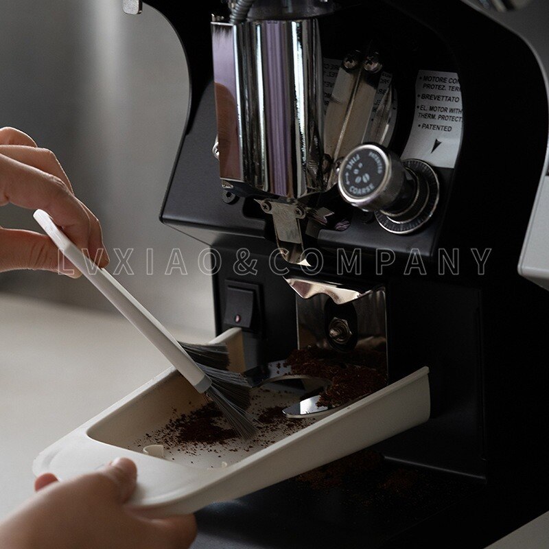 1pc coffee powder espresso machine maker work desk Bar counter cleaner tools set with replaceable brush head with dustpan WJ921