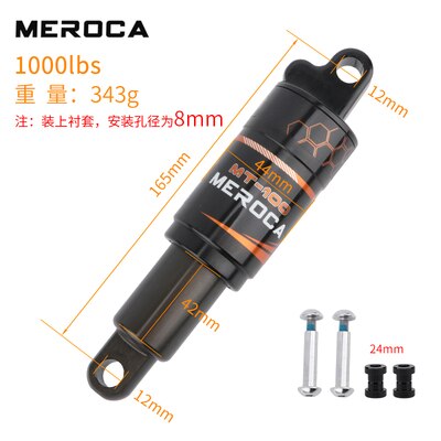 wioślarz górski amortyzator hydrauliczny 125/150/165/190MM miękki konik centrum amortyzator tylna poduszka powietrzna: 165mm 1000lb