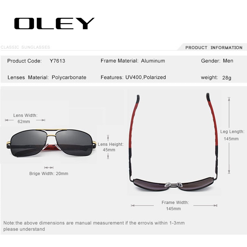 OLEY Polarisierte Sonnenbrille Männer Neue Augen Schützen Sonnenbrille Mit Zubehör Unisex fahren brille oculos de sol