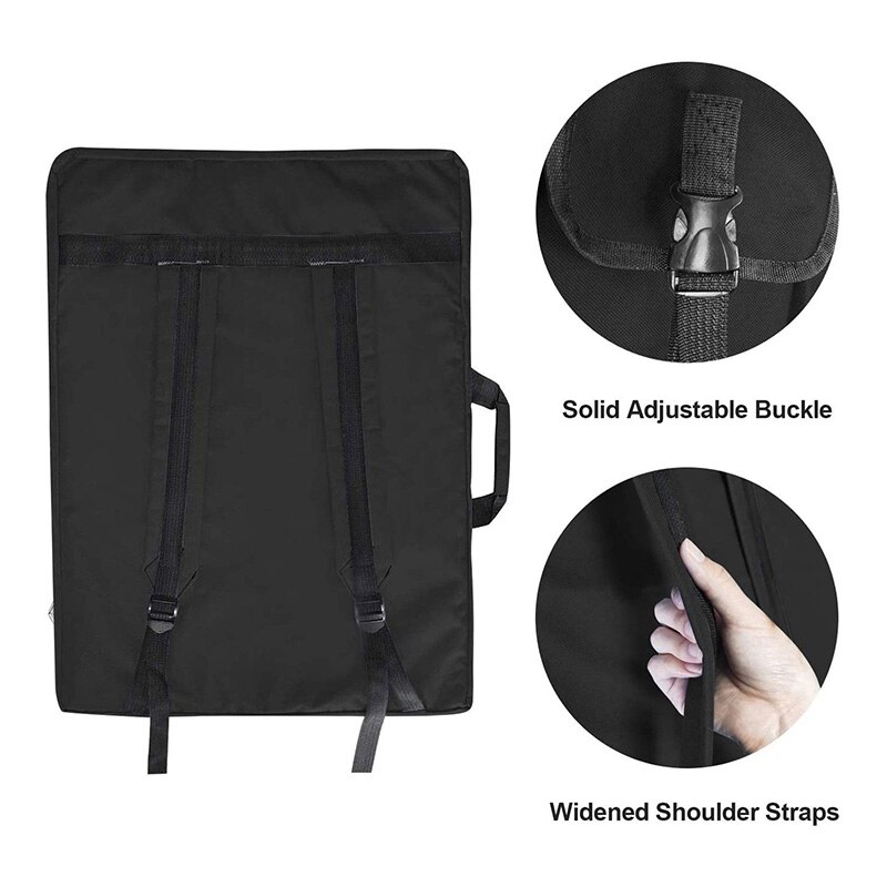Artist Portfolio Backpack Handbag Waterproof Art Suitcase Shoulder Bag Large Picture Bag with Handle for Painting Art Supplies S