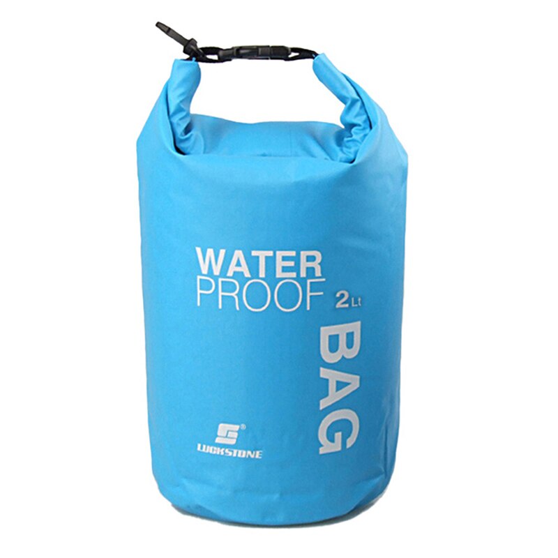 waterproof box 2L Camping hiking PVC waterbag waterproof bag Outdoor Traveling Ultralight Rafting Bag Camping Dry Bags: Blue Color