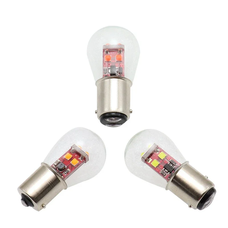 Bil led bau 15s py21w ba15d 1157 fack 15d p21/5w led  p21w ba15s 1156 r5w r10w blinkers bromsljus glödlampor auto lampa 12v