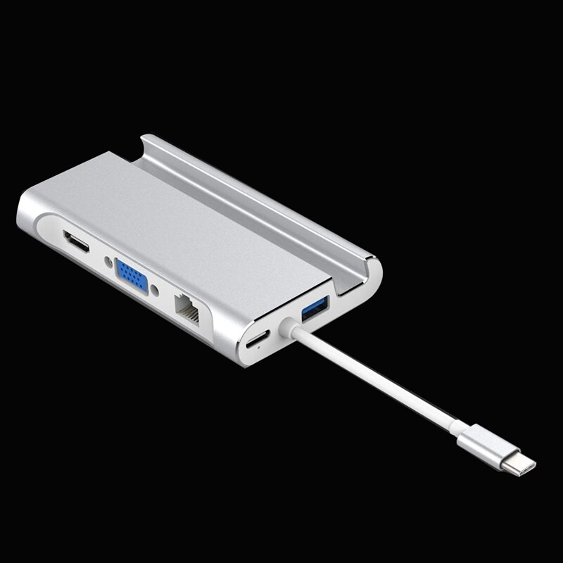Usb c laptop dockingstation usb 3.0 hdmi vga  rj45 pd usb hub voor laptop mac book pro voor hp dell surface voor lenovo samsung doc