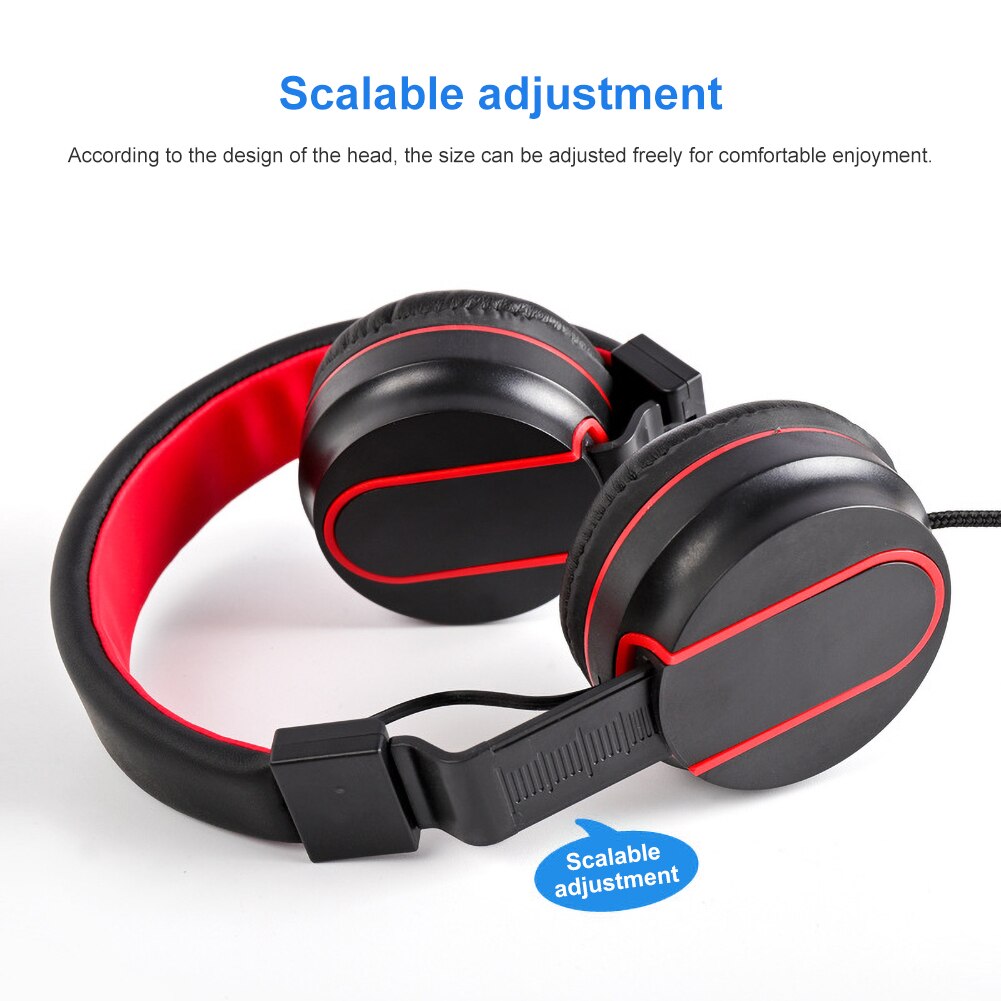 Wired Foldable Portable HiFi Stereo Headphone Heavy Bass Gaming Headset Adjustable Earphones with Mic music headset FM Earphone