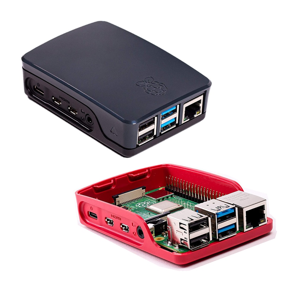 Raspberry Pi 4 Officiële Case Abs Wit &amp; Rood Zwart Shell Plastic Behuizing Voor Raspberry Pi 4 Model B