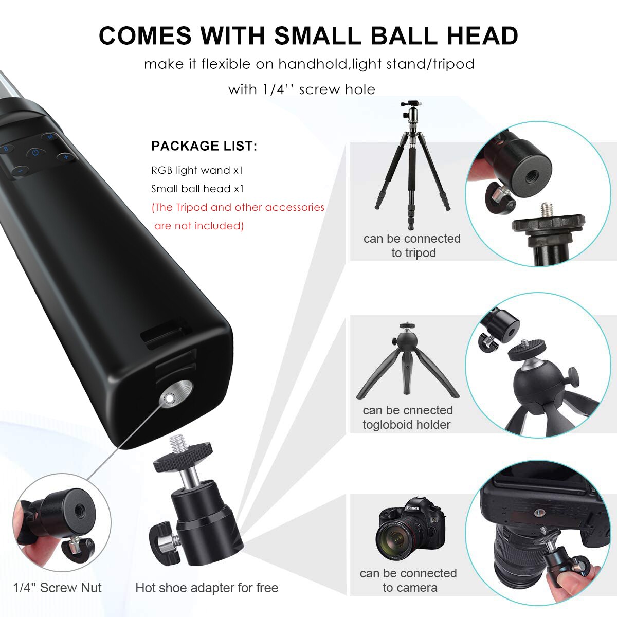 Handheld Licht Zauberstab Tragbare RGB LED Video Licht Bar 1530 ° Volle Farben Fotografie Leuchtstoffröhre Stock, 3200-6000K Dimmen, 2000 Lm