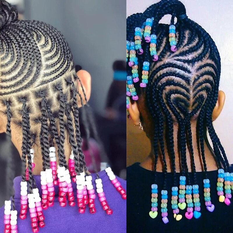 100 stk flerfarvede fletninger hår dreadlock perler hårringe tube manchetter til børn piger drenge frisør styling tilbehør
