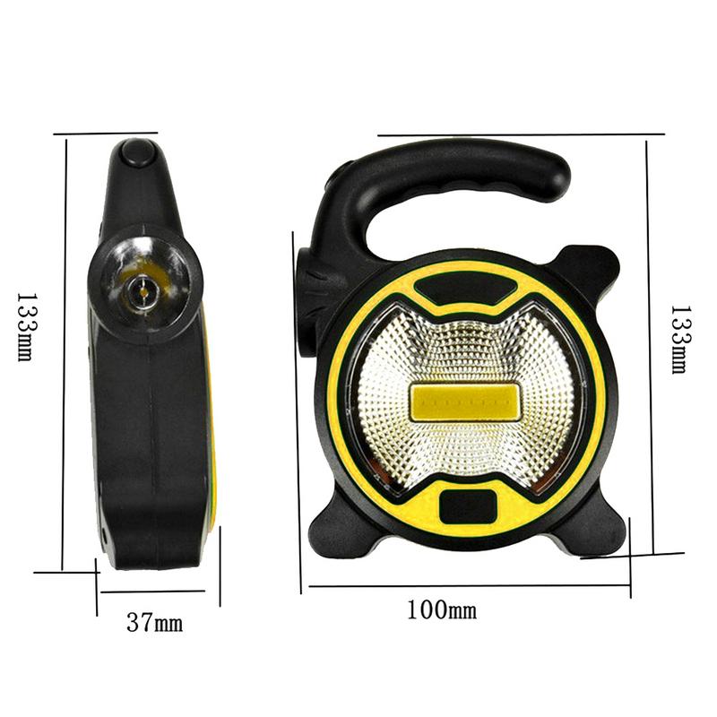 Lámpara de trabajo COB farol LED portátil, foco de emergencia, reflector recargable para trabajo o Camping al aire libre, luz Mini de linterna