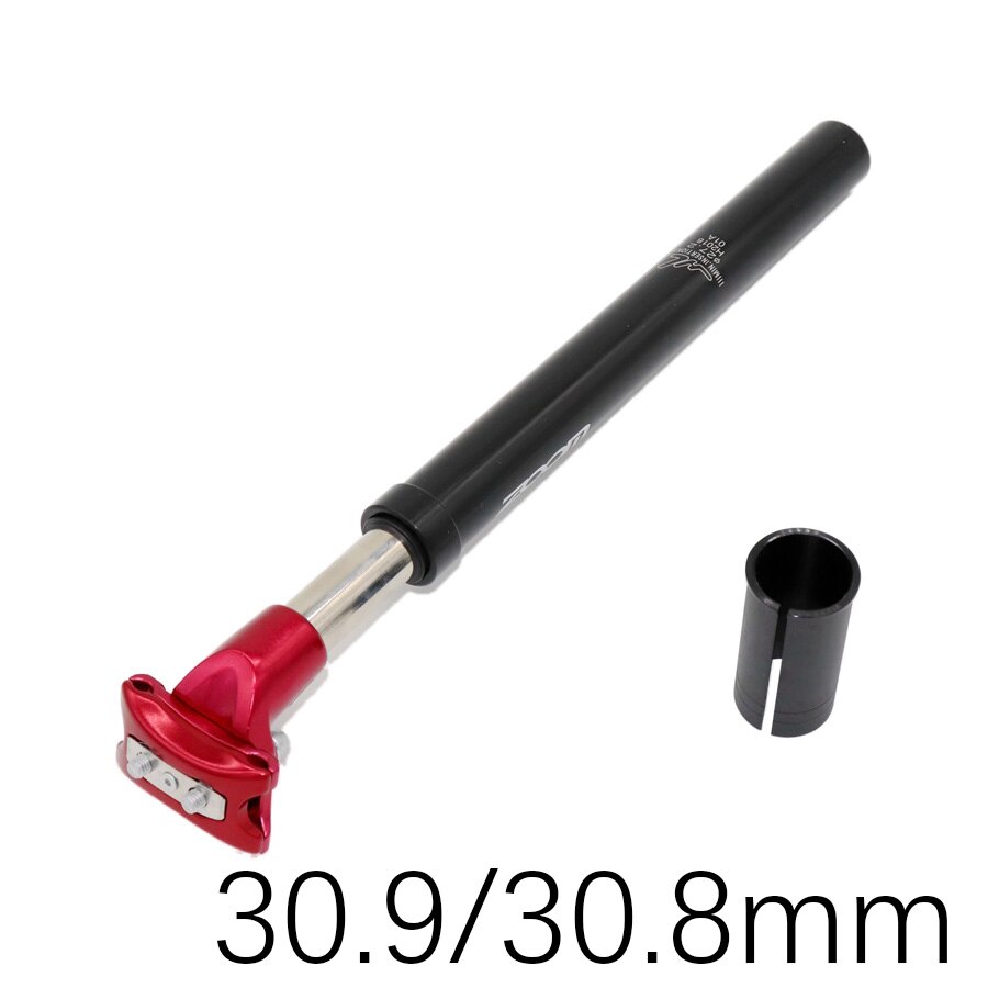 ZOOM-Suspensión tija de sillín para bicicleta, amortiguador para silla de bicicleta con suspensión, perfecto para bici de montaña, Alu MTB, 25,4, 27,2, 28,6, 30,1, 30,4, 30,9 y 31,6: 30.9 red head