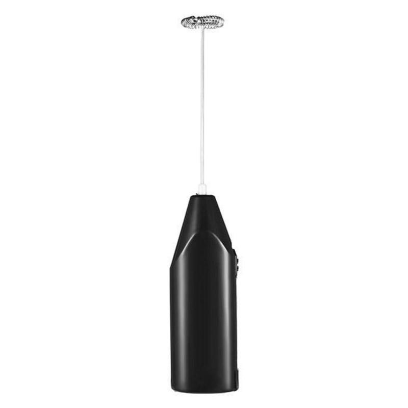 Electric Egg Beater Coffee Milk Drink Whisk Mixer Mini Handheld Stirrer Kitchen Tool with Removable Battery: black