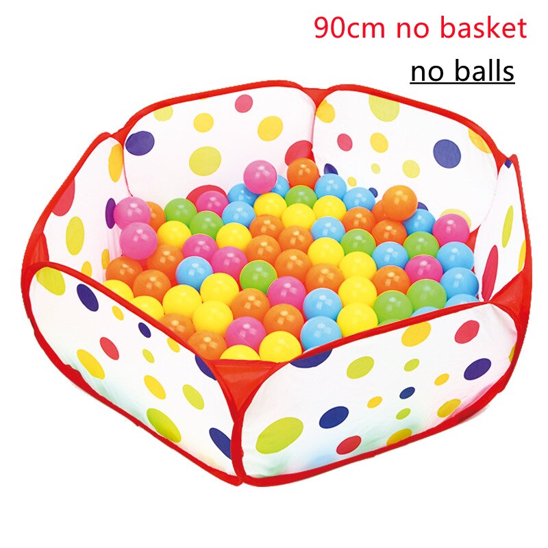 1.5M Grote Bal Pit Draagbare Baby Box Met Mand Hoepel Vouwen Oceaan Ballenbad Met Crawl Tunnel Camping Tent speelgoed Voor Kinderen: 90cm pool pit