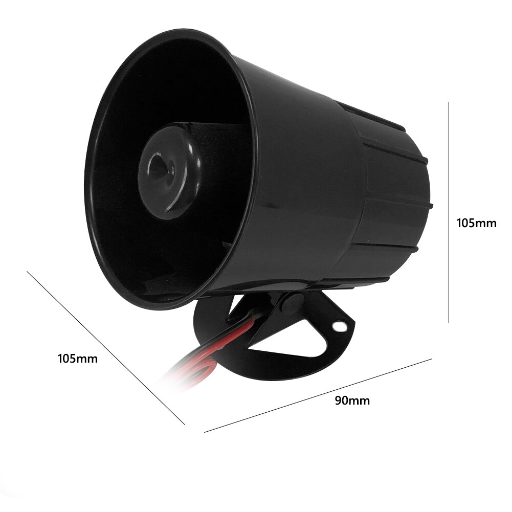 Portable Alarm Siren Universal Outdoor Personal 125dB Loud Warning Car Ornaments for Car Auto Motorcycle Truck 12V 24V
