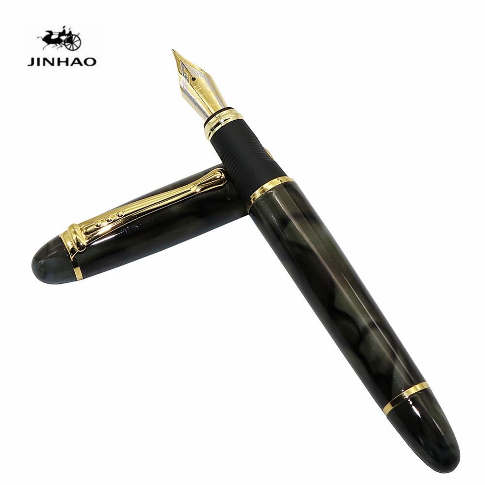 Jinhao X450 Iraurita Brunnen stift Voll metall Goldene Clip luxus stifte Schüler Schreibwaren Büro schule liefert: Grün Blumen
