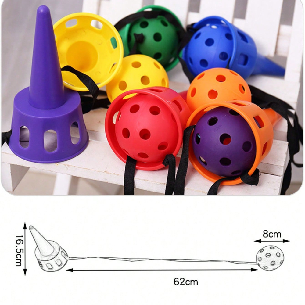 Ball Catch Game Set, Hand-Eye Coordination Training Toy, Classic Rope Throwing Catch Game, Outdoor Party Play Gear for Lawn Camp