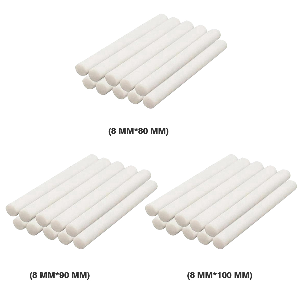10/20 Stuks 8Mm Luchtbevochtiger Filter Katoenen Wattenstaafje Kern Usb Lucht Ultrasone Luchtbevochtiger Aroma Diffuser Vervanging Katoen Spons Stick