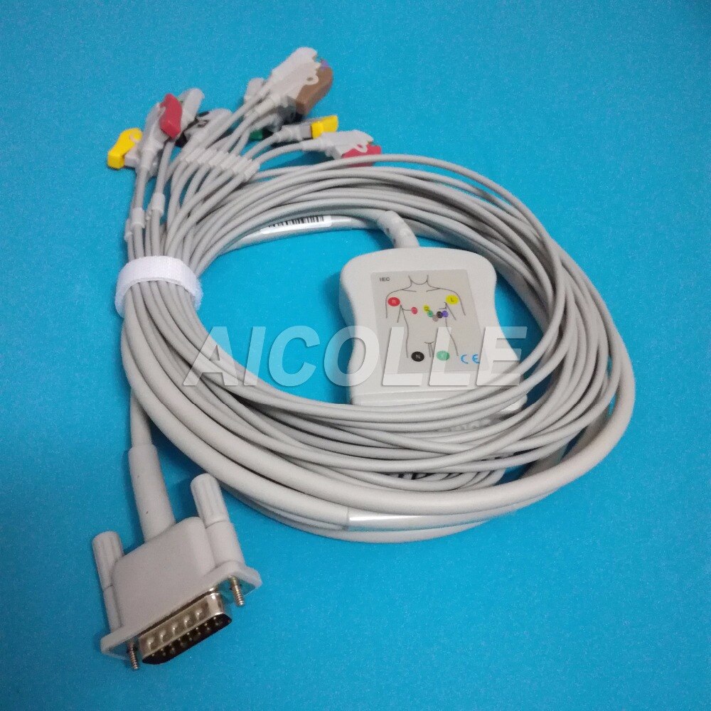 Yhteensopiva  m1770a m1771a m1772a sivukirjoittimen 100 200 200i ekg kaapelin 10 johdon ekg kaapelin liittimen kanssa