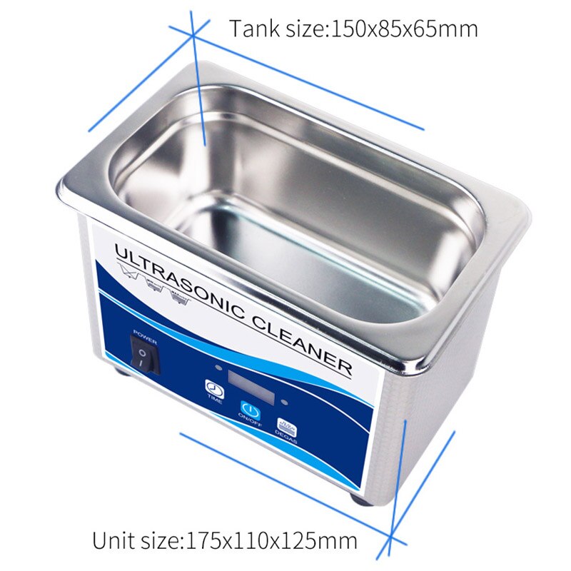 Digital Ultrasonic Cleaner 35W Sonicator Cleaner Machine for Jewelry Watch Eyeglass Shaver Oxides Washer EU Plug