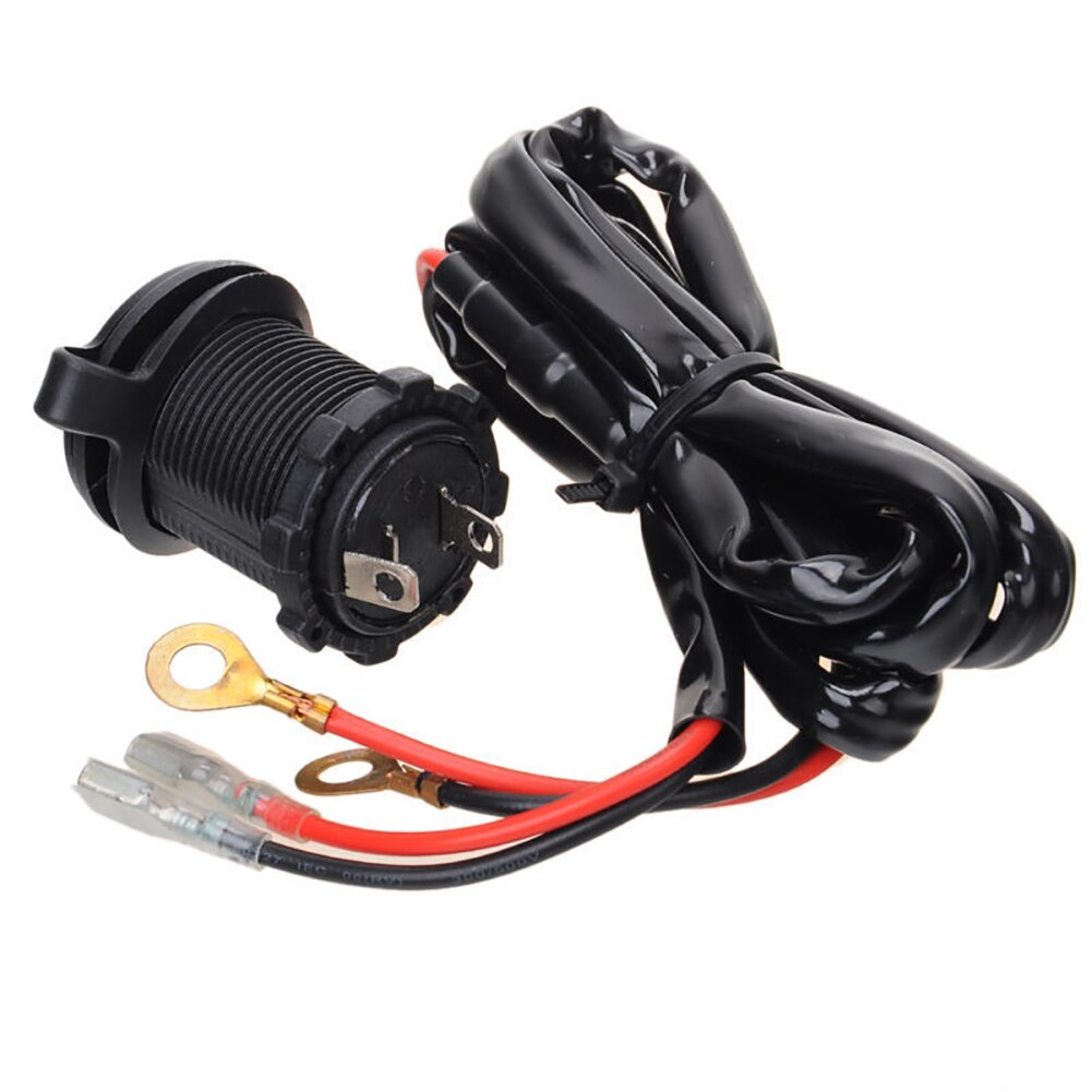Waterdichte motorfiets motorfiets auto sigarettenaansteker stopcontact 12v-24v met installatiebeugel