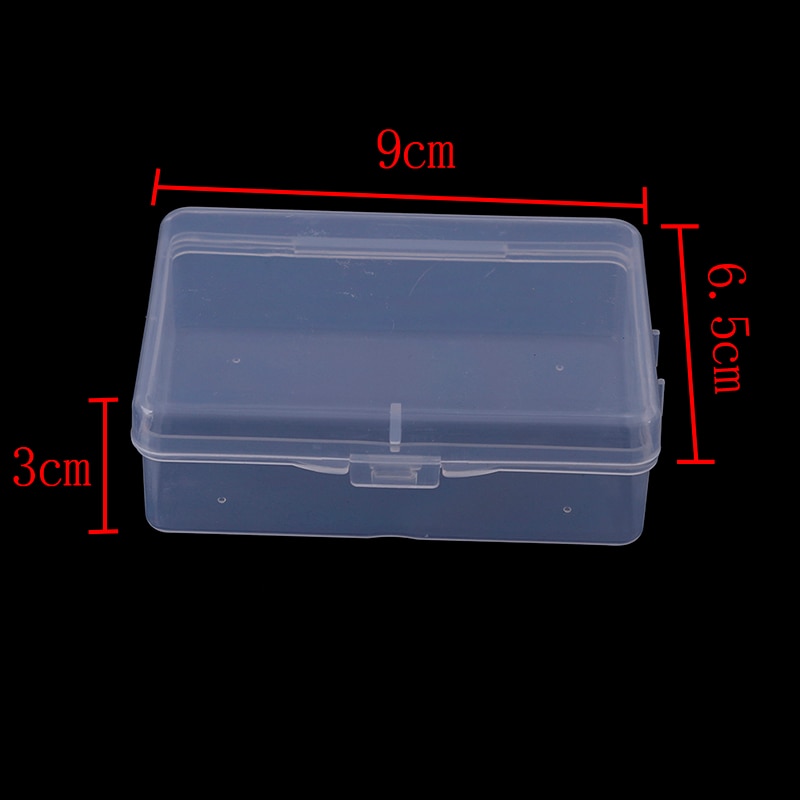 9 cm * 6.5 cm * 3 cm Transparant Plastic Opbergdoos Duidelijk Vierkante Multifunctionele