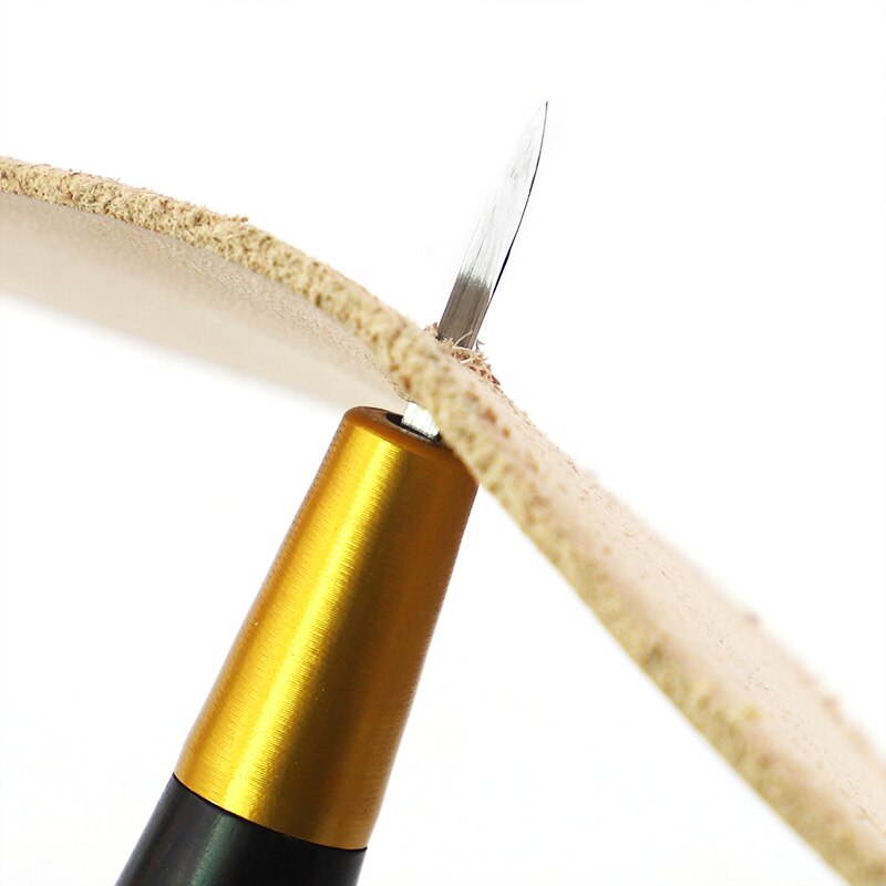 Diamond Shape Stitching Awl Ebony Blackwood Handle Leather Craft Sewing Awl Handmade Sewing Tools Leather DIY Stitcher Taper