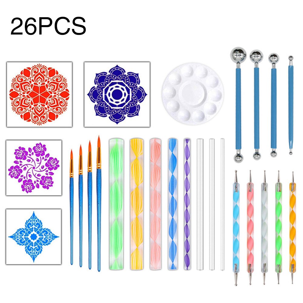 Stylo à bille multifonction | Dessin de Mandala, outils de traçage, Rock, stylet à bille de maison, Nail Art bricolage dessin sculpture stylos à peindre coloriage: 1